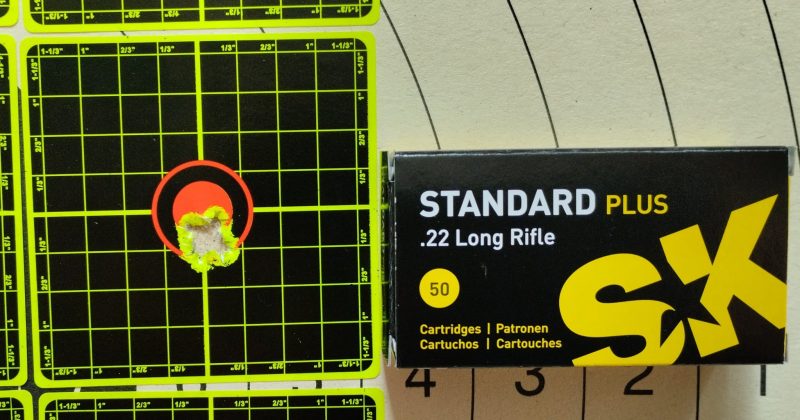 Groupement réalisé à 50 mètres avec une Bergara BMR-X Carbon en .22 LR